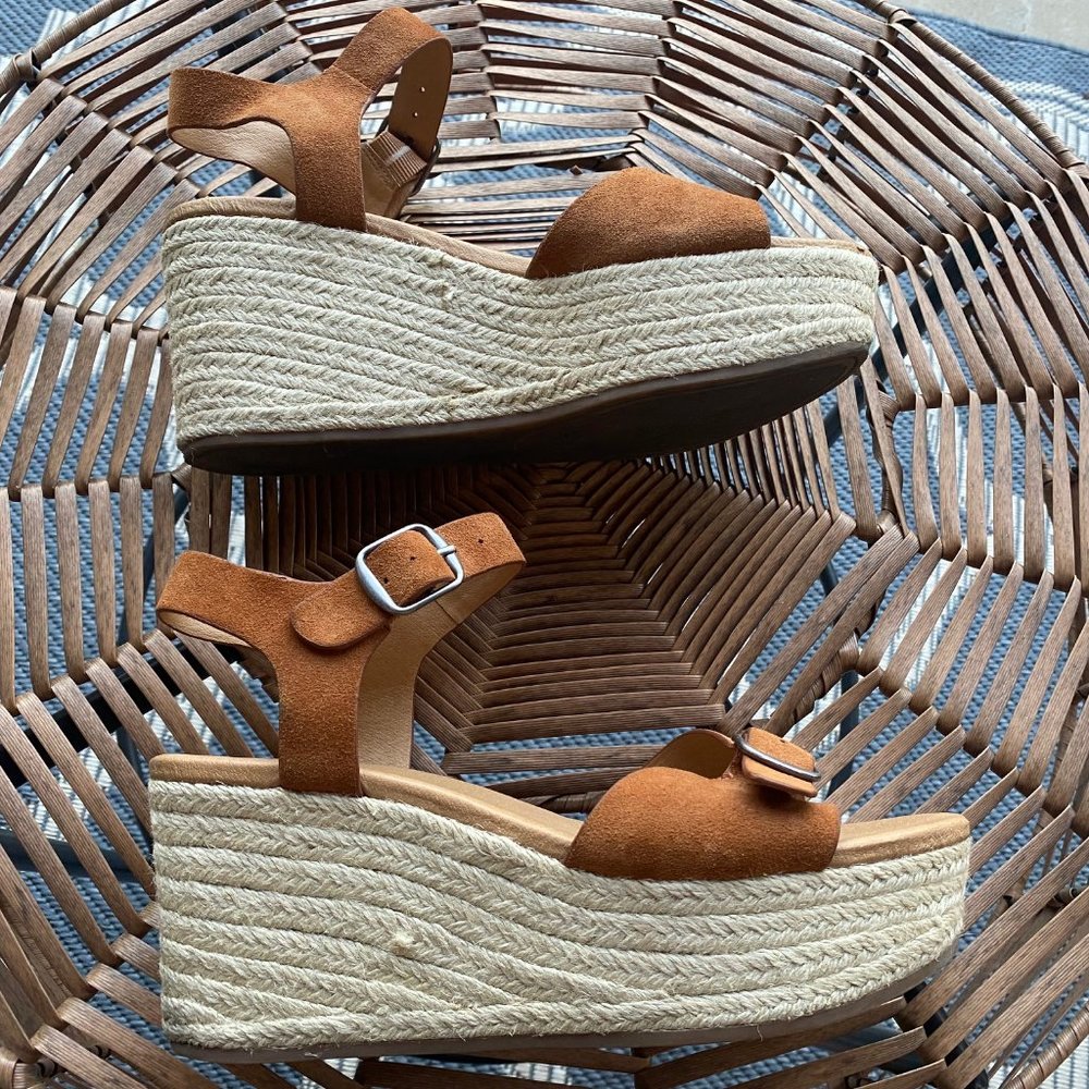 Lucky Brand Womens Platform Ankle Strap Sandals Size 8M - Picture 3 of 4